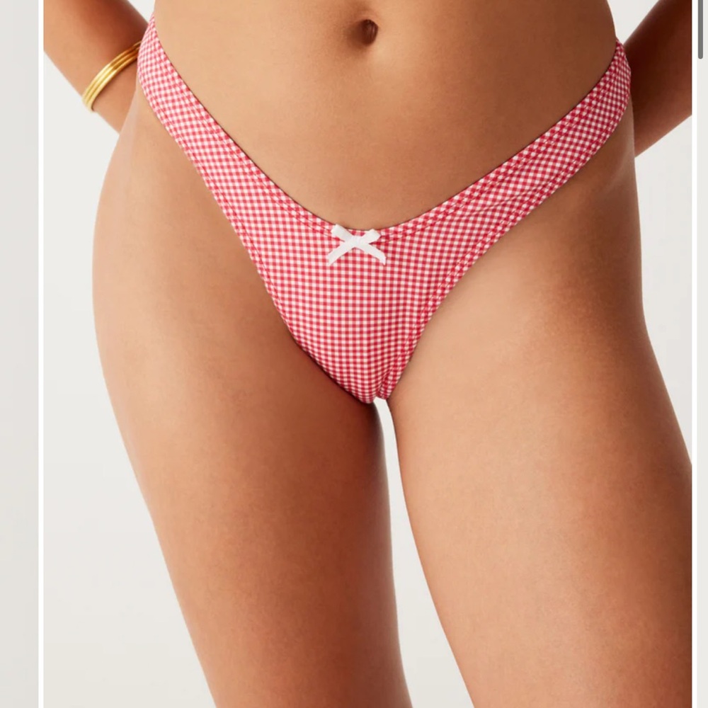 Red Gingham Bikini Bottom